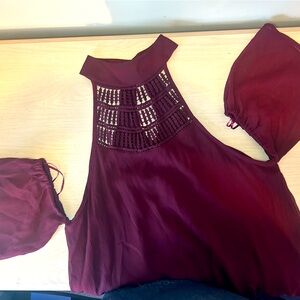 Flowy Maroon Dress